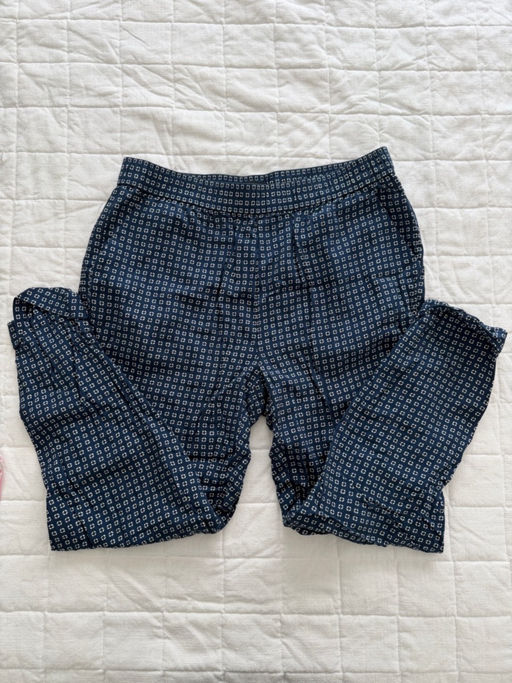 Madewell Navy Geo-Print Viscose Joggers- size M